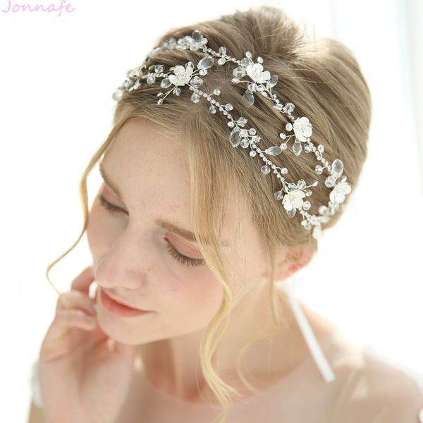 Blume Kristall Perle Prom Haarschmuck Haar Kamm Braut Kopfschmuck Stirnband Neu
