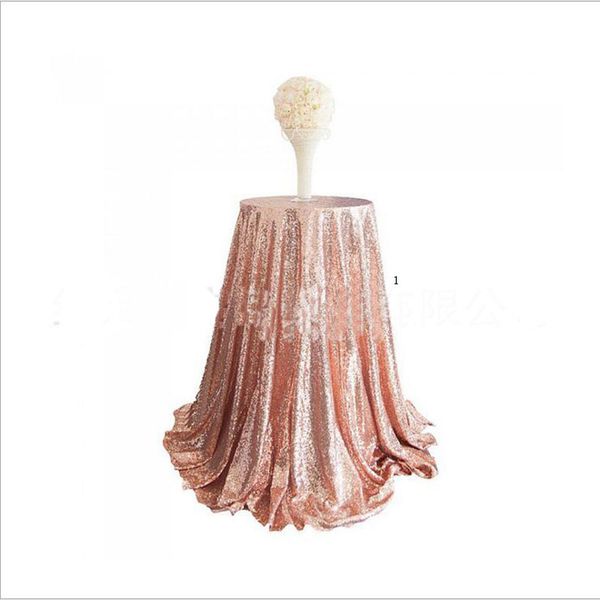 

eco friendly table bling rose gold sequins table cloth wedding party round wedding decorations silver purple champagne dress fabric