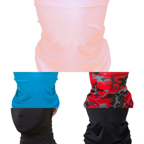 

e1hdl hiking scarf ice silk tube balaclava men women running cycling outdoor training face mask sports bandana fishing masks scarf, Black