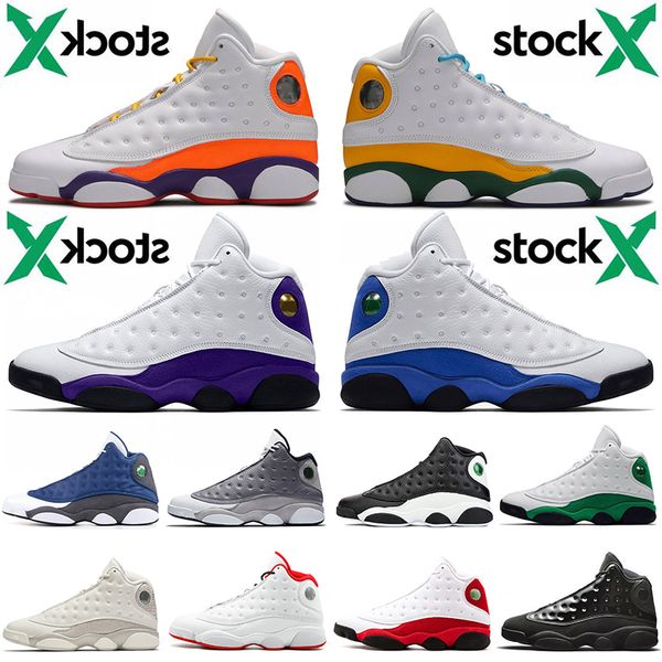 

playgroun court purple mens basketball shoes women fashion jumpman 13 13s hyper royal lucky green luxury sneakers cap and gown trainers, White;red