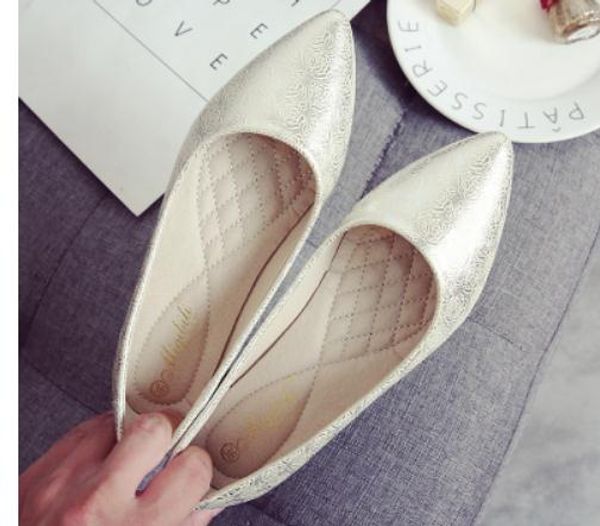 

send 2018 new style flat bottom pointed end shallow mouth women's shoes, Black