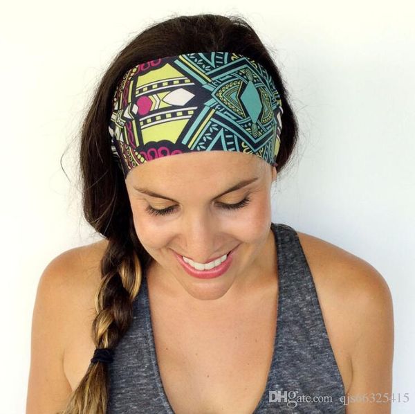 

2019 new arrival lady sport good qualtiy headbands strecth headwear washing face yoga running headwear 19 muti-colors hair accessories, Golden;white
