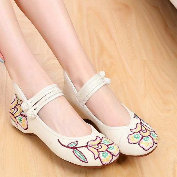 

women flats wind embroidered shoes women's breathable tide casual shoes, Black