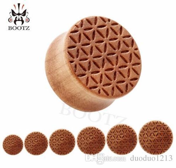 

48pcs/lot new tree plugs carved ear tunnel plugs ear gauges piercing body jewelry wholesale expander, Silver