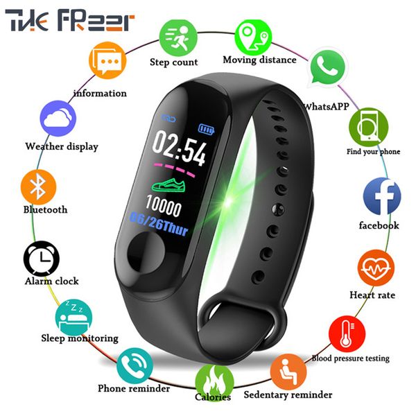 

color screen smart watch sport fitness bracelet ip67 waterproof blood pressure heart rate activity tracker for men women watches, Slivery;brown