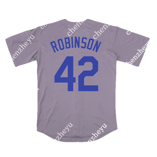 

men's 42 jackie robinson jersey los angeles brooklyn grey 856357522, Blue;black