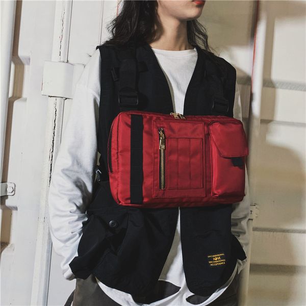 

europe and america hip hop chest pack waistcoat bag fashion street workwear men's function tactical multi-pockets package