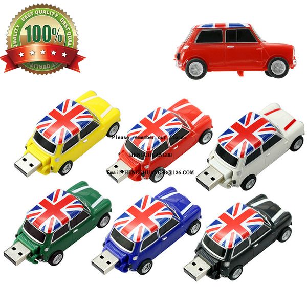 Yeni USB Flash Sürücü İngiltere Mini Cooper Araba 128GB Pendrive 4GB 8GB 16GB 32GB 64GB 1GB USB Flash Bellek Pen Drive Bellek Disk Depolama