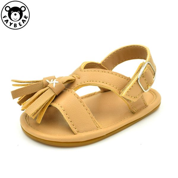 

малыш летняя обувь для новорожденных rubber подошвы baby girl сандалии pu кожа кисточкой детская обувь сандалии симпатичные мокасины, Black;red