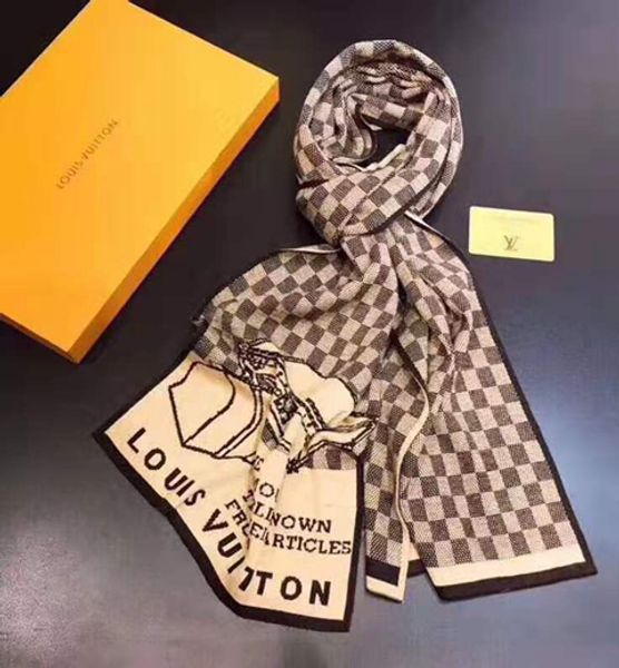 

spring 100% wool long scarf shawl for women and men classic brand warm scarves scarves wool scarf 180x30cm, Blue;gray