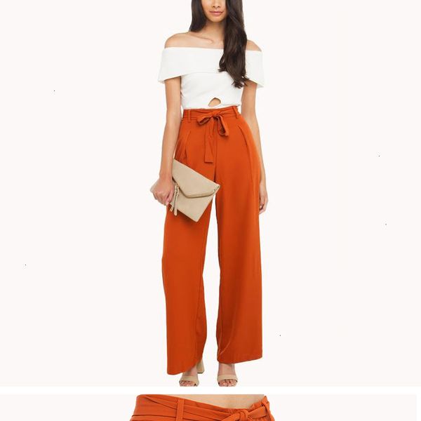 

designer sweatpants womens pants orange leg wide women chiffon pants high waist front trousers palazzo ol elegant pants long culottes, Black;white