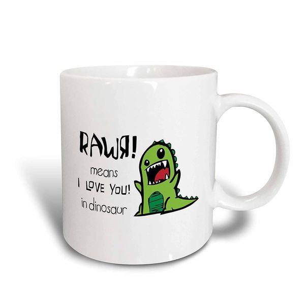 

rawr means i love you in dinosaur mug, 11 oz, funny cartoon mug,ceramic coffee mug,gifts for women,dropshipping