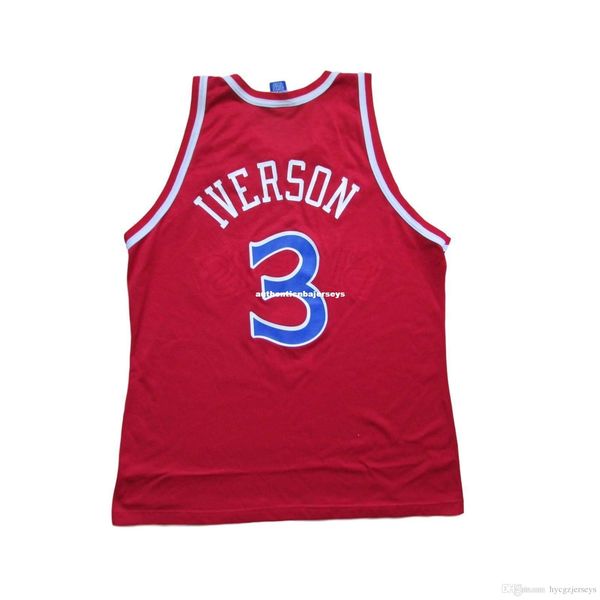 

sewn allen iverson #3 basketball jersey 1998 champion red mens vest size xs-6xl stitched basketball jerseys ncaa, Black;blue