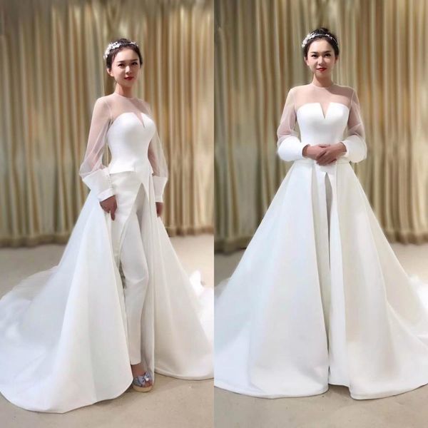 Vestidos de macacões brancos e elegantes e elegantes e elegantes e elegantes vestidos de manga comprida, veja vestidos de noiva vestidos de noiva vestido de noiva