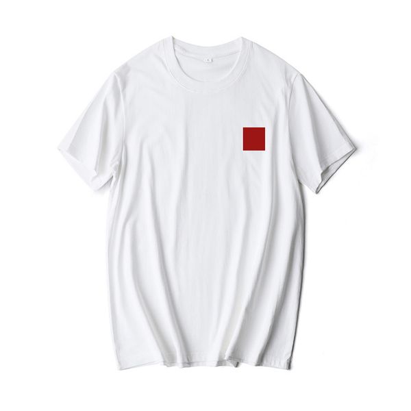 

2020 fashion men women t-shirt with red heart print popular red herat printing t-shirt couple t-shirt asian size, White
