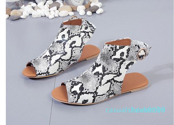 

fashion large size fish mouth low heel women sandals 2019 summer designer european and american buckle sandals 09c l16, Black