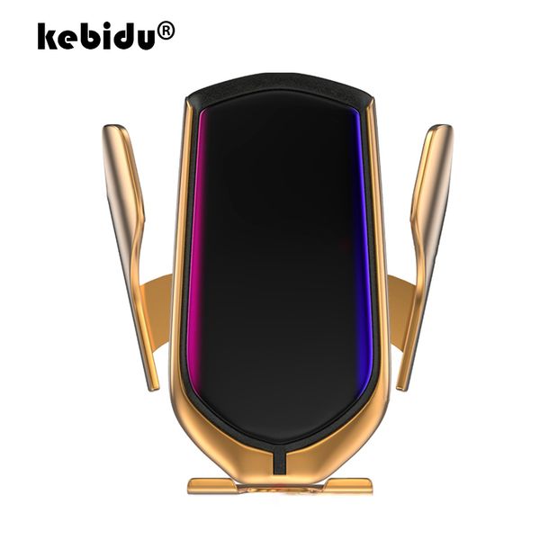 

kebidu 2 couleurs r1 serrage automatique 10w voiture chargeur sans fil infrarouge induction qi chargeur sans fil voiture support pour