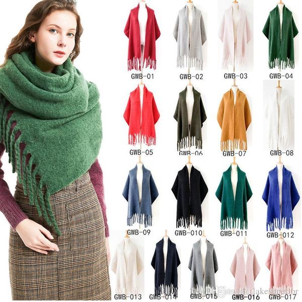 

solid color tassel scarves wraps autumn winter women soft warm scarf fashion accessories for gift party, Blue;gray