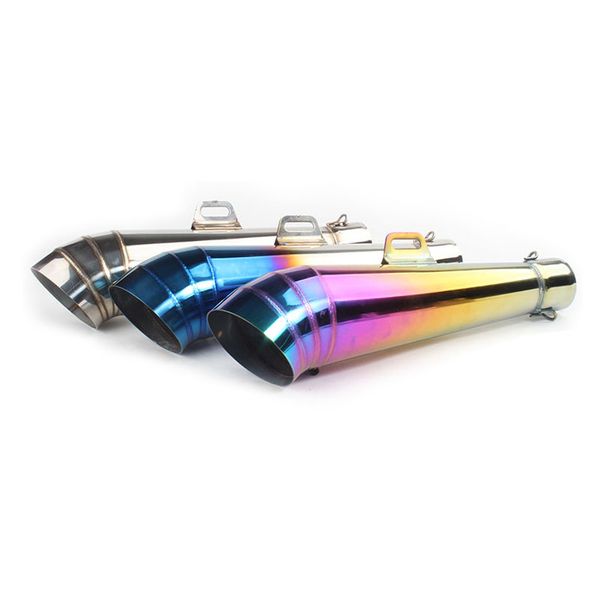 

48.8mm 51mm inlet modified motorcycle exhaust muffler pipe fried escape moto- scooter for kawasaki- yamaha- - gp street bike