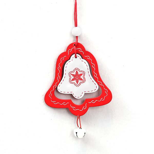 

christmas tree ornaments small pendants wooden bells pentagon house christmas pendants festival decorations