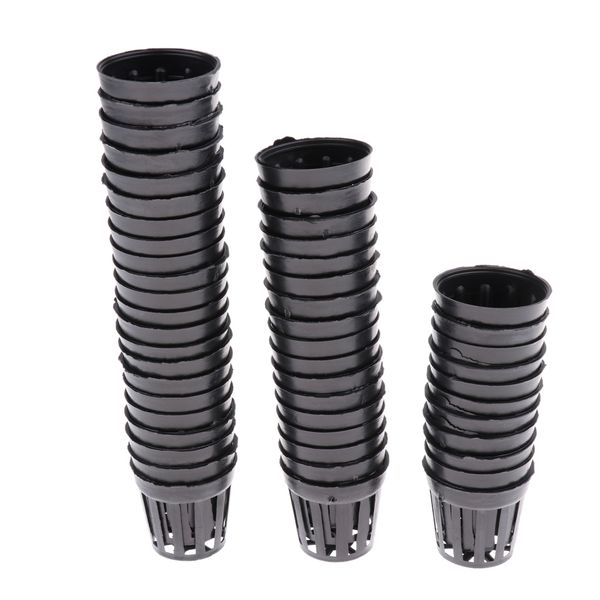 

50 pcs plastic pot baskets aquarium aquatic water plant grass cultivate