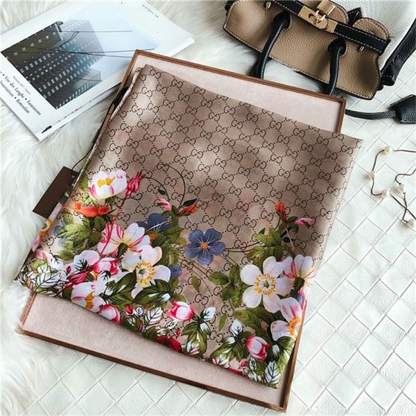 

new silk scarf high-grade spring and summer ladies silk scarf soft comfort travel sunscreen big shawl silk scarf soft