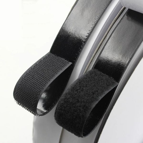 

1 метр черный крючок и петля крепежная лента волшебная нейлоновая наклейка клейкая петля диски velcr двухсторонний клей волшебный стикер