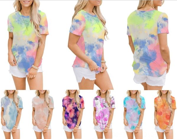

2020 gradient printing short-sleeved 2020 women's t-shirt gradient printing short-sleeved t-shirt women's, White