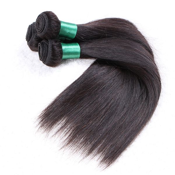 

elibess hair grade 9a--double weft hair 100% human brazilian remy hair silk straight 100g/piece &3 bundles/lot, dhl, Black