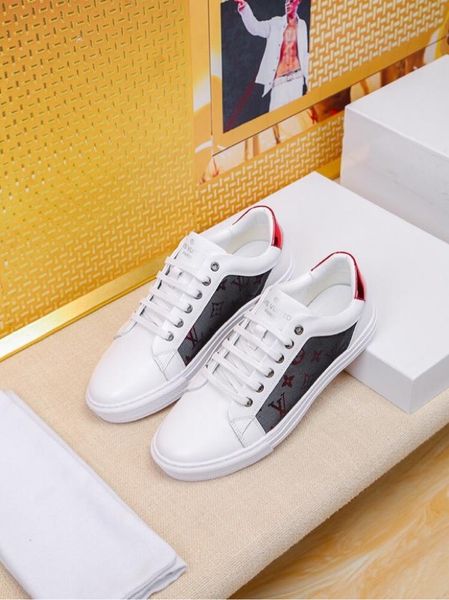 

new men's luxury casual shoes, fashion brand shoes, autumn and winter design men's shoes, classic retro pattern style, flat bottom, Black