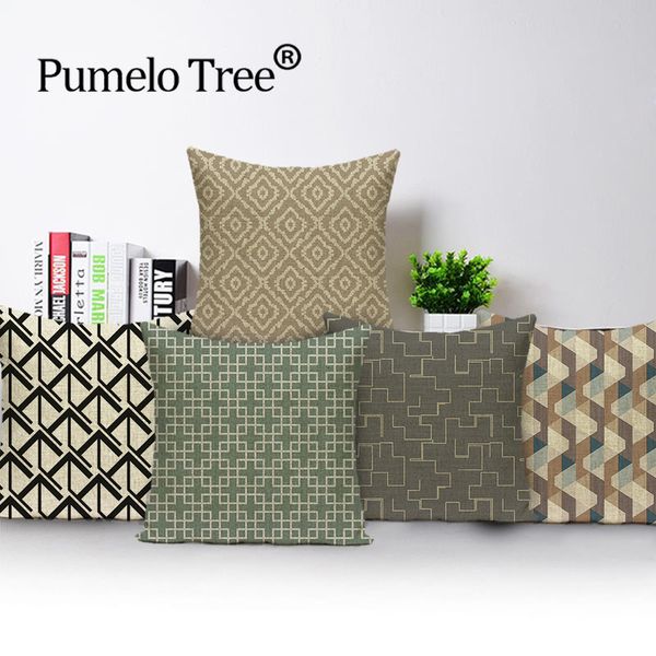 

nordic stripe cushion cover farmhouse geometric home decoration throw pillow covers polka dot linen colourful decor pillows case