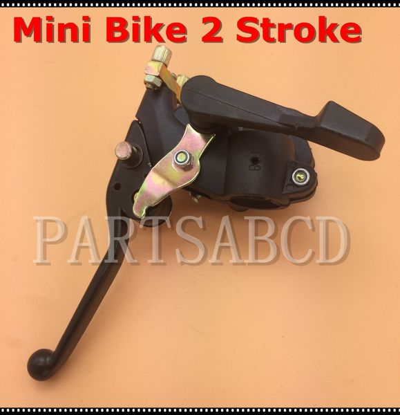 

thumb throttle with dual brake lever for 2 stroke 47cc 49cc mini atv kid quad