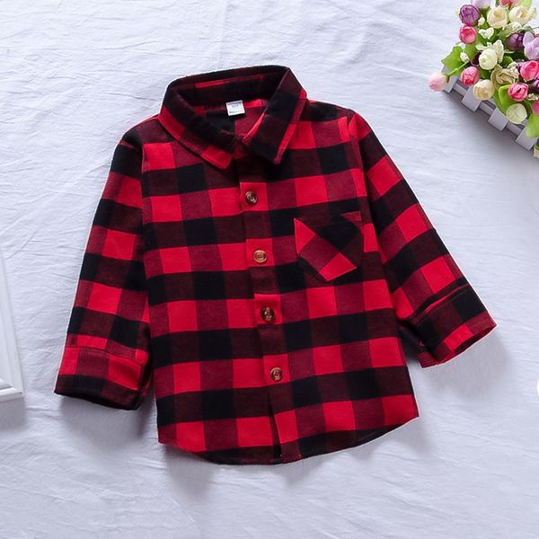 

fashionable style men's and women's plaid children's clothing children's clothing shirt shirt, White;black