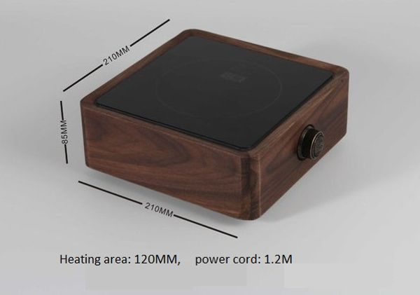 

mini electric stove black walnut square electric tea cooker 220v pot without pot 027