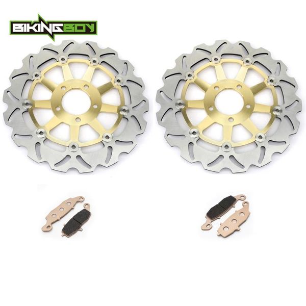 

bikingboy front brake discs disks rotors pads for zr-7 1999-2004 zr-7s 2001-2004 z 750 s 2005-2007 z750 2004-2006
