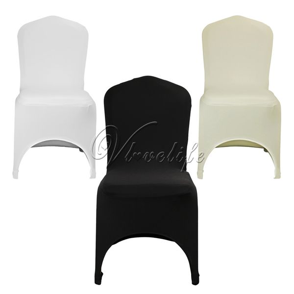 

white/ivory/black stretch elastic universal spandex chair cover/ lycra chair cover for wedding party banquet l home decor