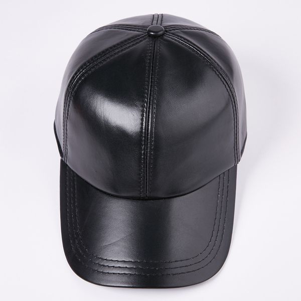 

new genuine leather man's baseball cap fashion caps male solid color adjustable caps sheepskin hat b-7205, Blue;gray