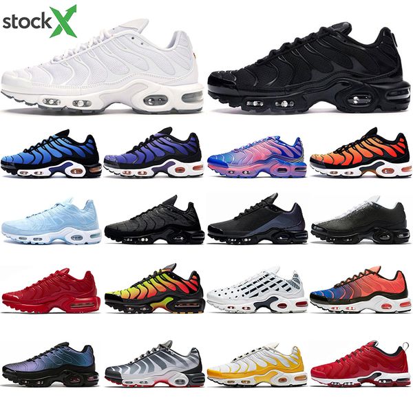 

new tn plus se mens running shoes triple black voltage purple hyper blue scream green yellow bright men trainer runner sports sneakers