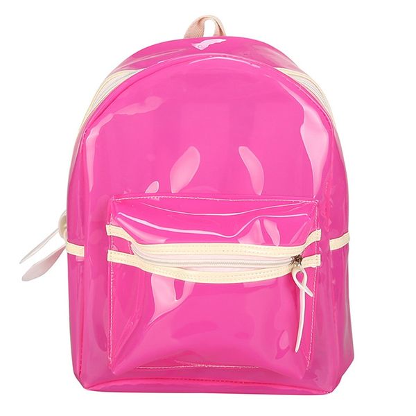 

glitter jelly women's bags backpacks lantern led light transparent backpack electronic bag for girls plecak damski #lr3