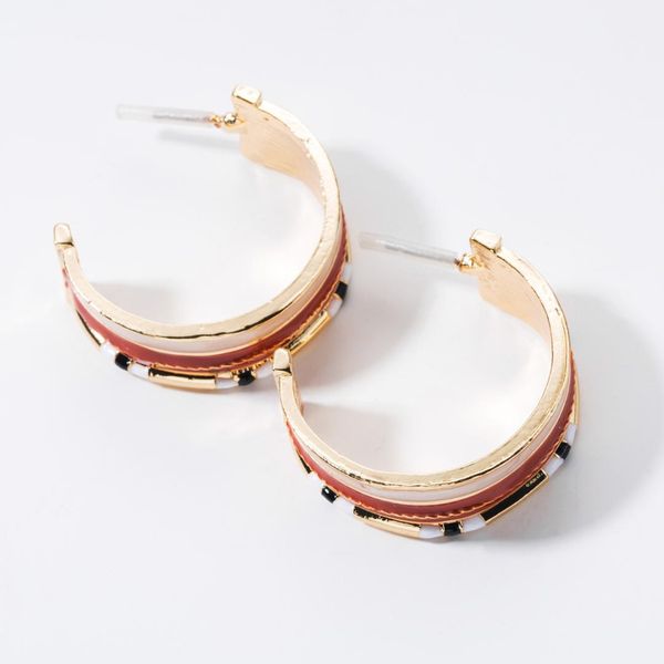 

2019 new trendy c shape alloy hoop earrings for women girls simple punk enamel fashion round earrings exaggeration jewelry, Golden;silver