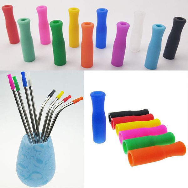

silicone tips cover for 6mm stainless steel straws cover teeth protector drinking bar tool party supplies drinkware wx9-1272
