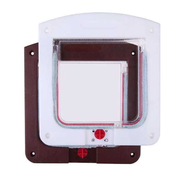 

new dog cat pet door security flap door abs plastic animal small pet cat dog gate supplies
