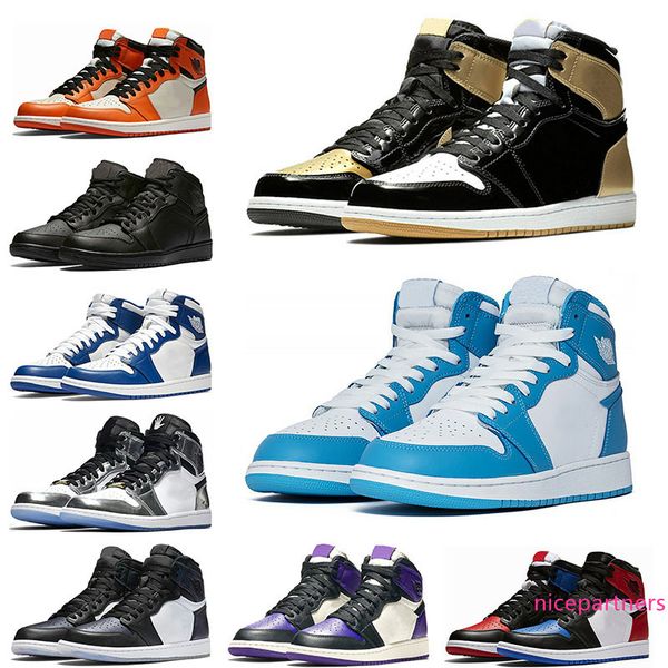 

new arrival 1s mens basketball shoes pine green court purple chicago og 1 game royal blue backboard sports sneaker size 5.5-13