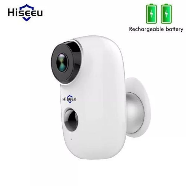 Hiseeu C10 1080P kabellose, wiederaufladbare Batterie, CCTV-WiFi-IP-Kamera für den Außenbereich, IP65, wetterfeste Heimsicherheitskamera, PIR-Bewegungsalarm