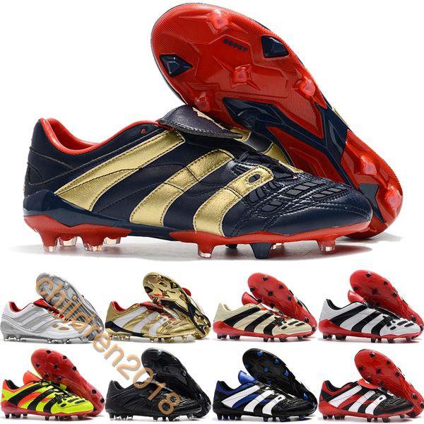 

2019 predator accelerator precision fg soccer cleats for beckham 25th mens shoes outdoor firm ground football boots trainers size 39-45, Black