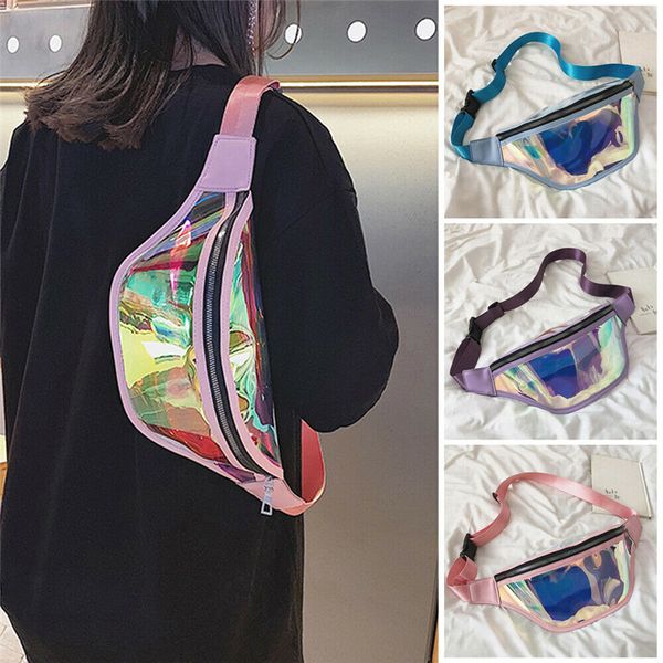 

women fashion neutral laser beach bag messenger cross body bag chest feminina money belt wallet phone pouch waist packs bags