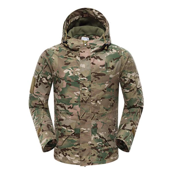 

men's winter fleece tactical jacket outdoor camouflage coats hiking camping climbing windbreaker jacket, Blue;black