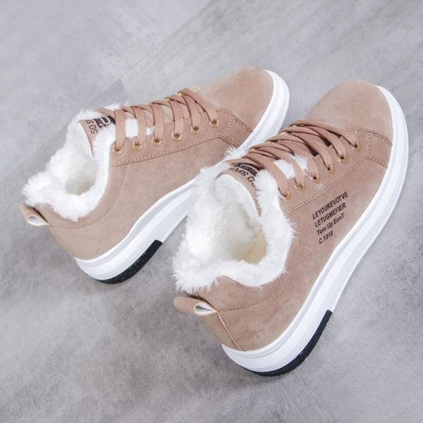 

cotton shoes female new women's boots winter plus velvet cotton shoes thick-soled warm snow women's boots women's cotton boot, Black
