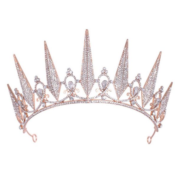 

старинные хрустальные большие тиары свадебные украшения для волос стразы женщины корона диадема украшения головной убор свадебные аксессуары, White;golden