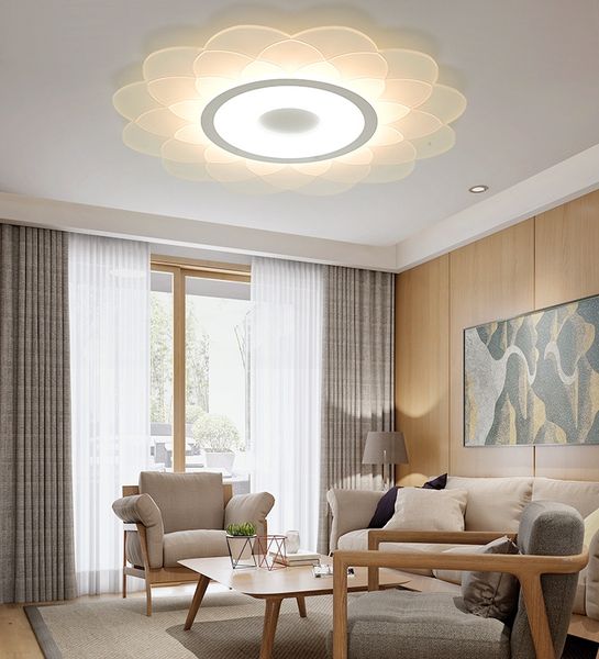 Новый стиль гостиная водить люстра освещает современные потолочный минималистские акриловые огни спальни подвесных светильников